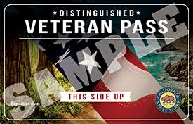 Example of a California Distinguished Veteran parks pass.