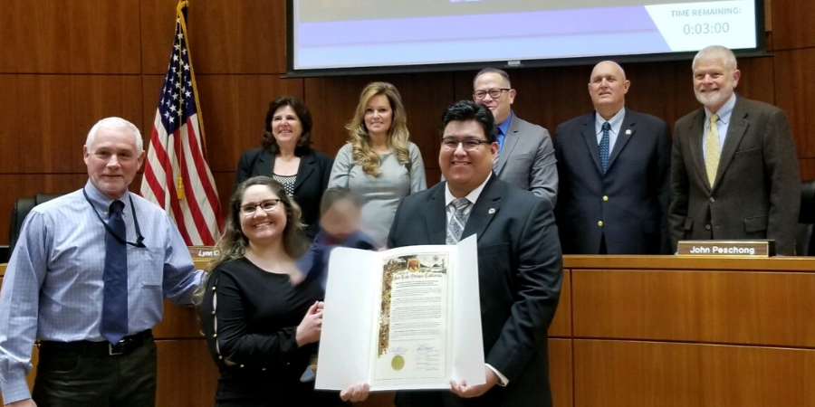  Click to view article, County Employee Honored for Responding to 2019 Kincade Fire