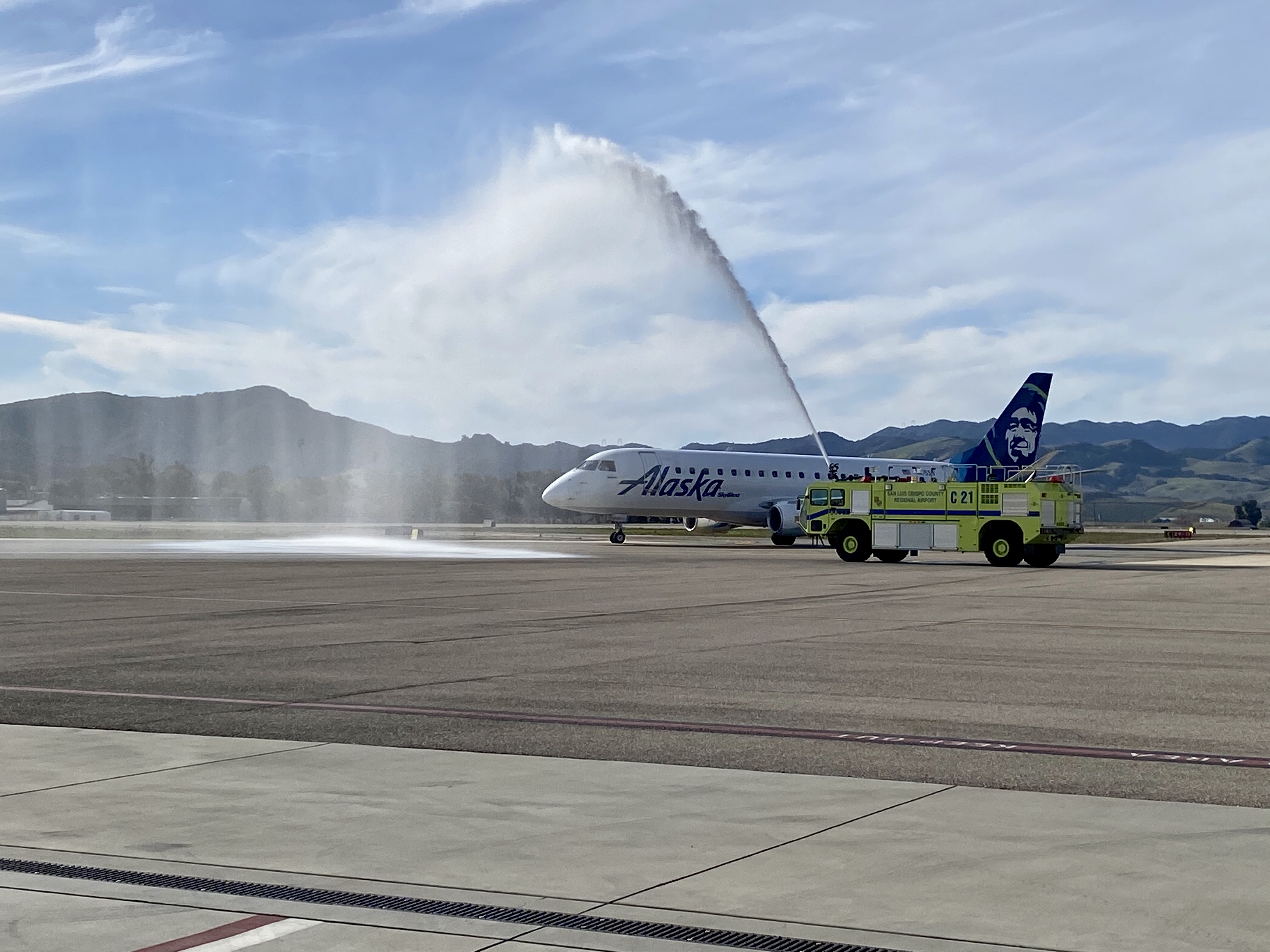 Water Cannon at the San Diego Route Launch 2020