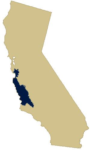 State of California showing Senate District 15