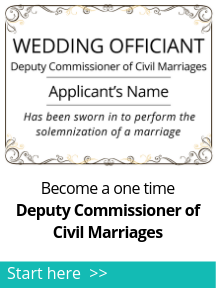 Become a note time Deputy Commissioner of Civil Marriages