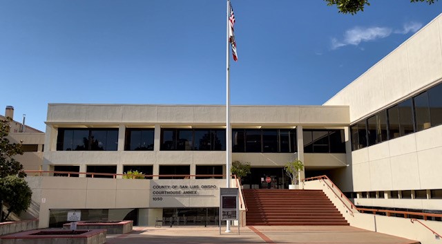 This is a picture of the County Courhouse  Click to view article, SLO County Judge Upholds Redistricting Map for June Election