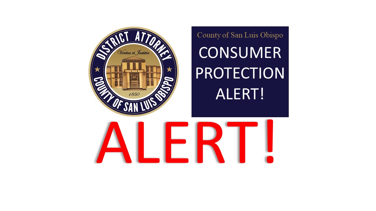 District Attorney Consumer Protection Alert