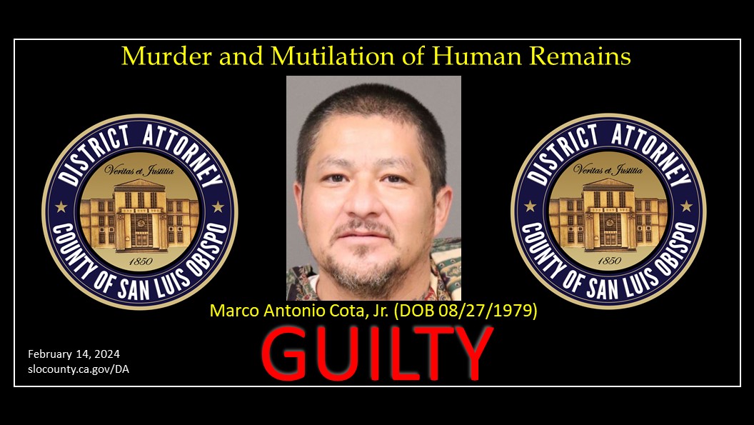 Booking Photo (12/17/2021) Marco Antonio Cota, Jr. (DOB 08/27/1979) Guilty Click to view article, Jury Convicts Marco Antonio Cota, Jr. of First-Degree Murder and Mutilation of Human Remains