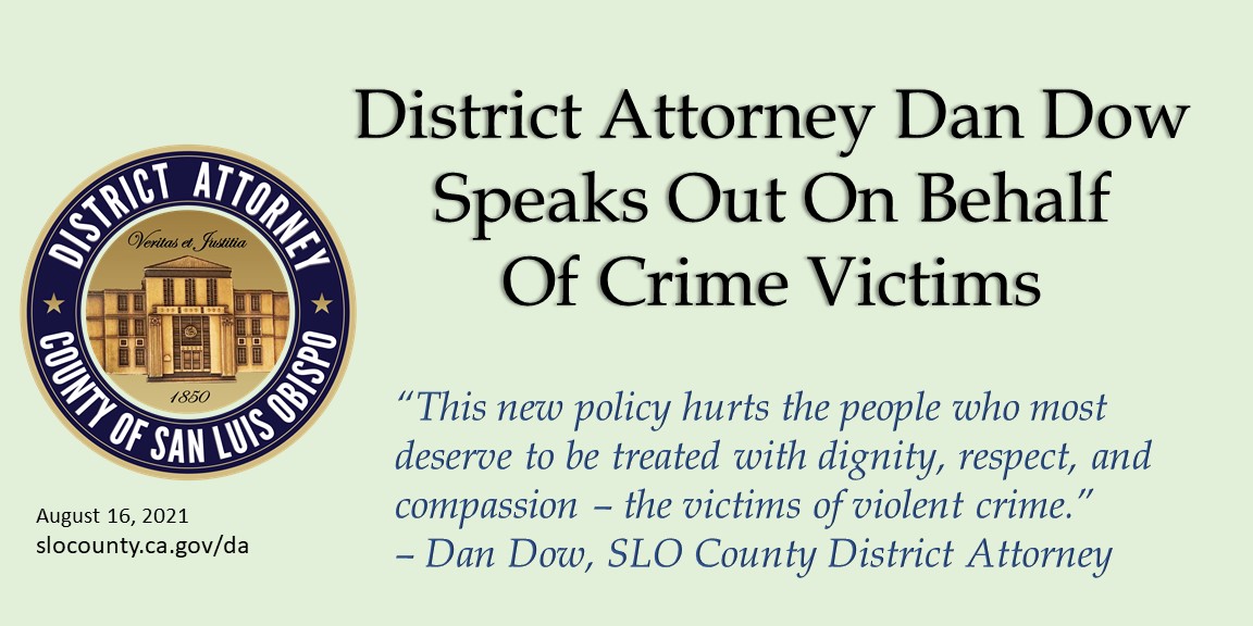 District Attorney Dan Dow Speaks Out On Behalf of Crime Victims