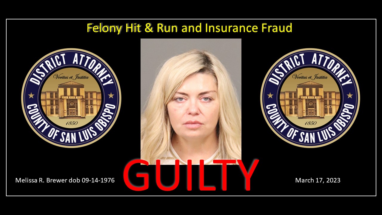 Jury convicts Melissa Brewer for felony hit and run injuring a motorcyclist and insurance fraud Click to view article, Jury convicts Melissa Brewer for felony hit and run injuring a motorcyclist and insurance fraud
