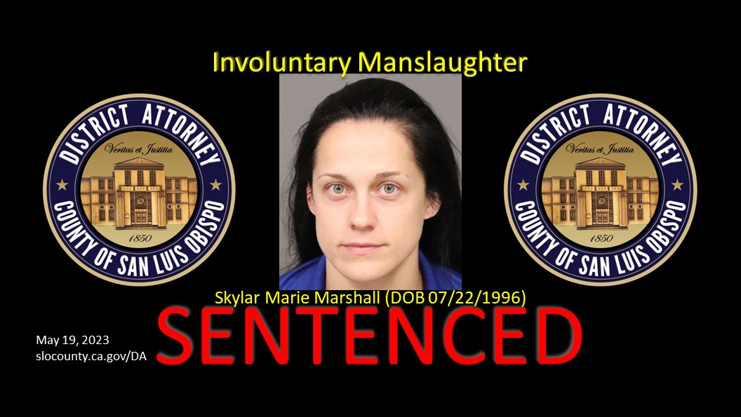 Skylar Marie Marshall (36) sentenced for Involuntary Manslaughter Click to view article, Judge sentences Skylar Marie Marshall for involuntary manslaughter of her husband in 2020