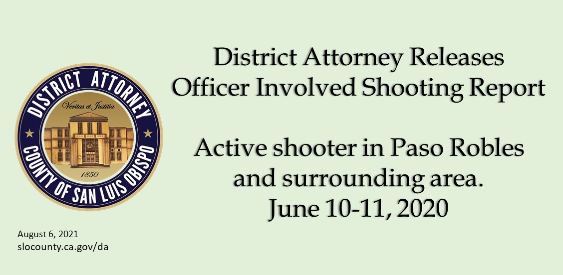 District Attorney’s Office Completes Legal Review of the  Officer-Involved Shooting of Mason James Lira