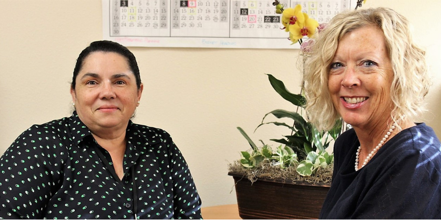 Health care access team members Susana and Laura, November 2018.