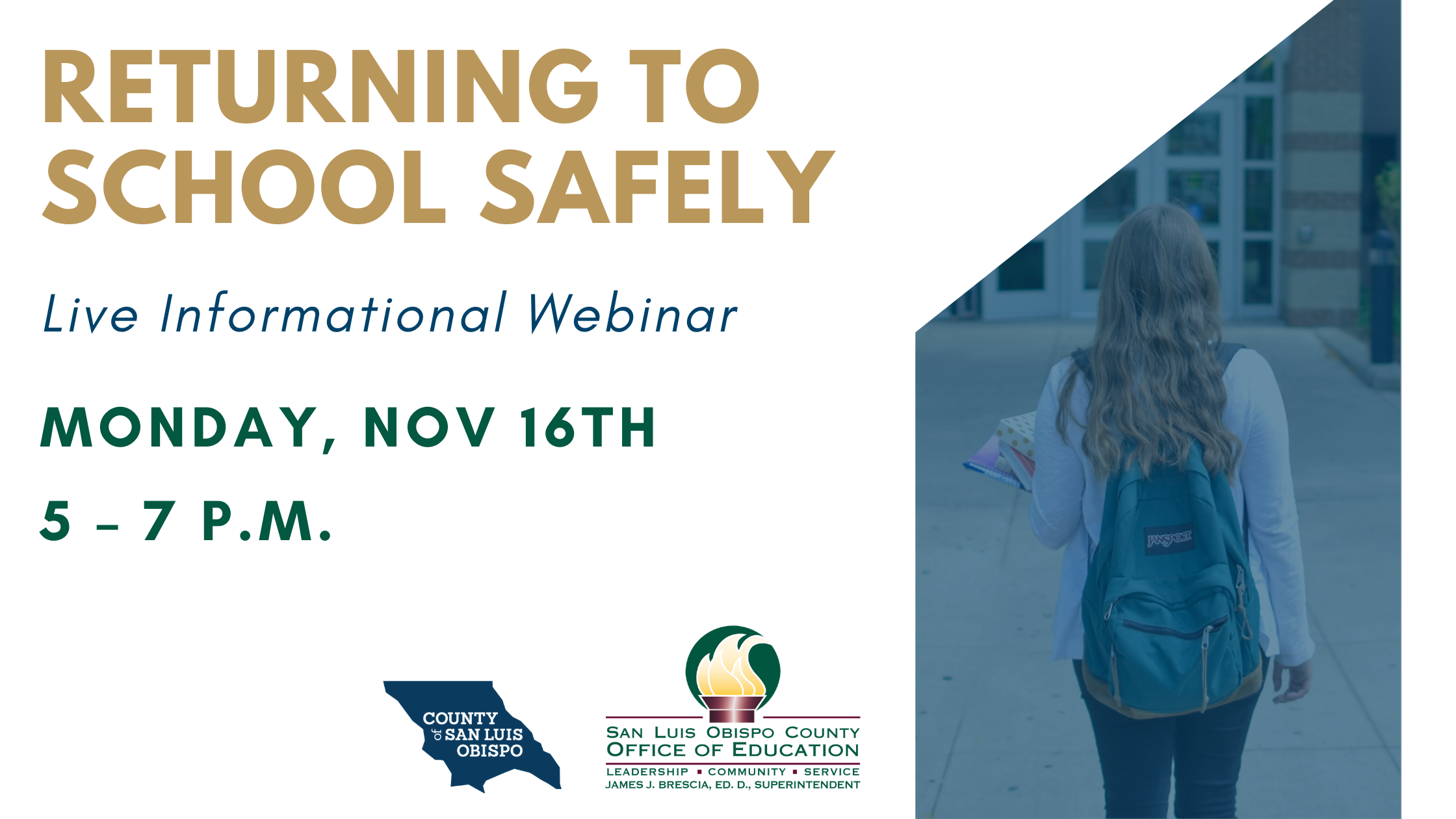 Graphic with Date for the Schools Webinar