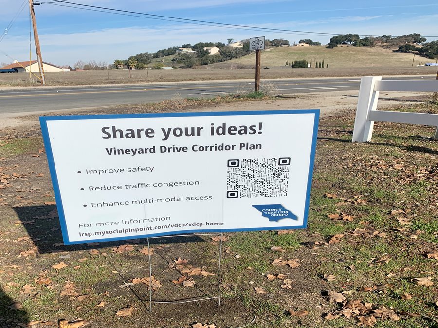 Vineyard Drive Corridor Plan Sign
