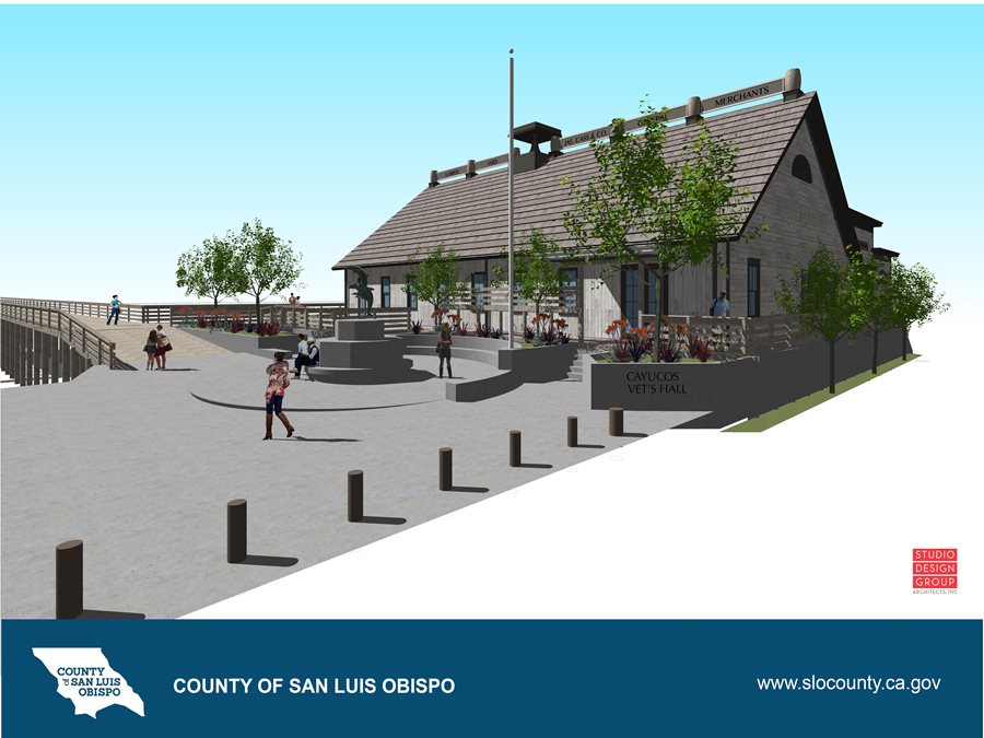 Cayucos Veteran's Hall Rendering Click to view article, Kickoff for Cayucos Veteran’s Hall Rehabilitation Project Dec. 2