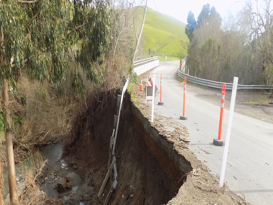 Picachio Road in Cayucos, CA Click to view article, Emergency Repair Work Begins in Cayucos to Protect Bridge at Picachio Road