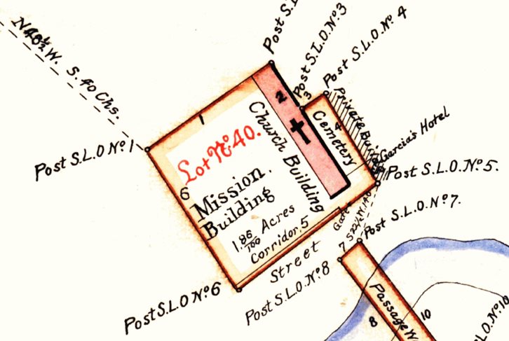 A Portion of the Mission Lands of San Luis Obispo Map of 1858