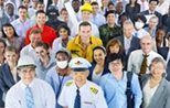 Group of people representing different occupations