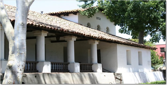 The San Luis Obispo Mission, built in 1772.