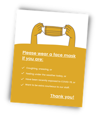 Photo of mask sign