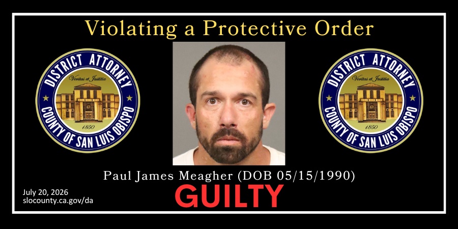 Booking Photo (06/28/2026) Paul James Meagher (DOB 05/15/1990) Guilty