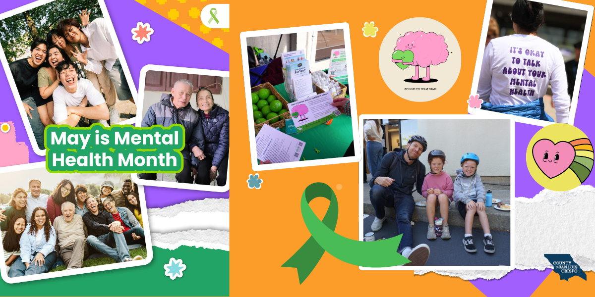 Banner that reads May Mental Health Month, Be Kind to Your Mind.