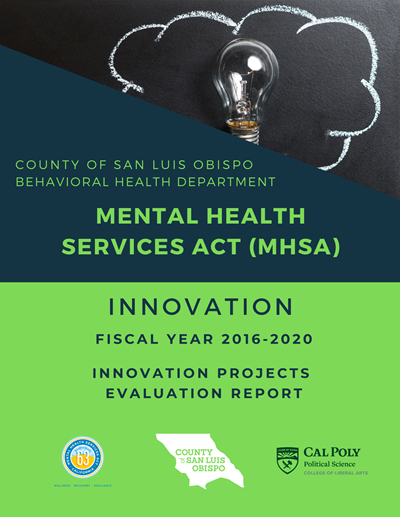 A picture of the Innovation Plan cover sheet. Click to view article, County Publishes MHSA 
