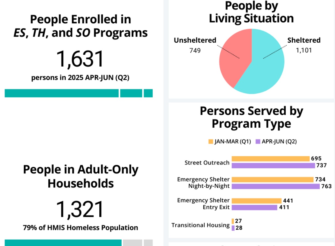 Graphs showing Homelessness