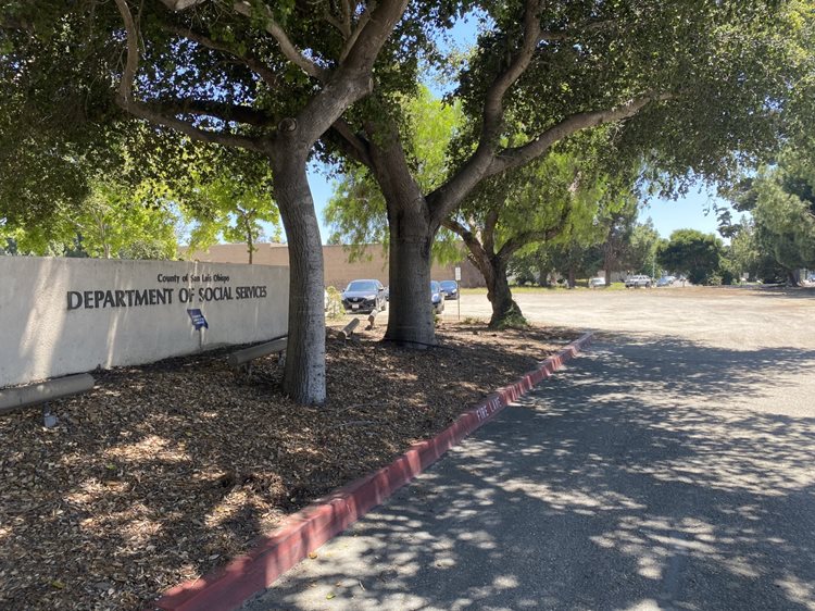 An image depicting the future site of the Welcome Home Village near the Dept. of Social Services Headquarters in San Luis Obispo.