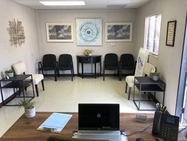 Waiting room at the new Employee Health Clinic