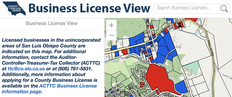 Business License View Shows All Licensed Businesses And Vacation