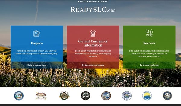 ReadSLO.org page Click to view article, Prepare for Local Disasters with New ReadySLO.org Website