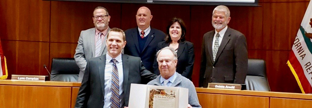 Jim Erb and Jim Hamilton with the Board of Supervisors
