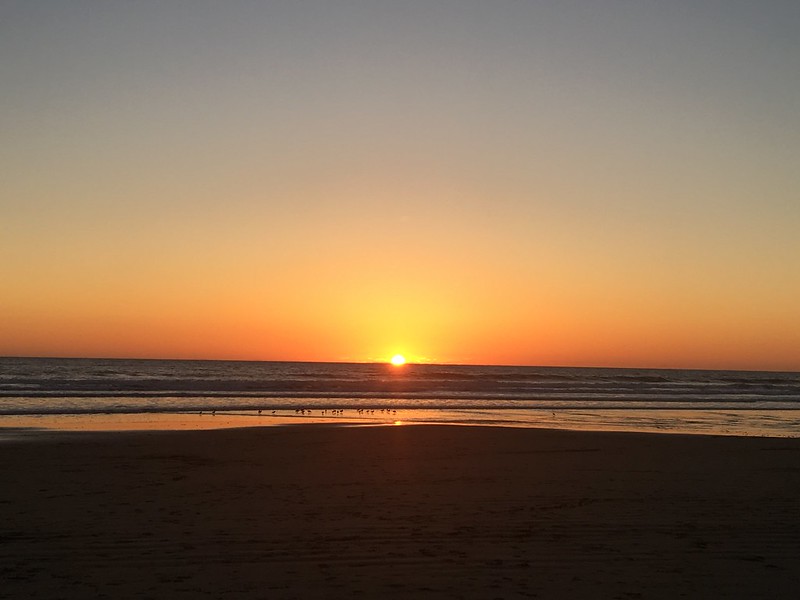 Sunset over the ocean