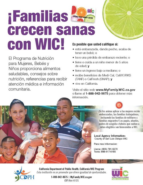 Families Grow Healthy with WIC!
