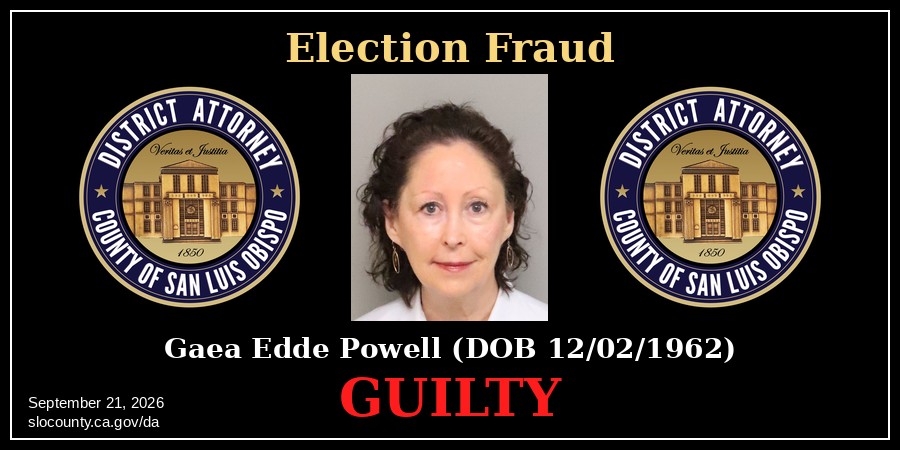 Booking Photo (07/24/2025) Gaea Edde Powell (DOB 12/02/1962) Guilty
